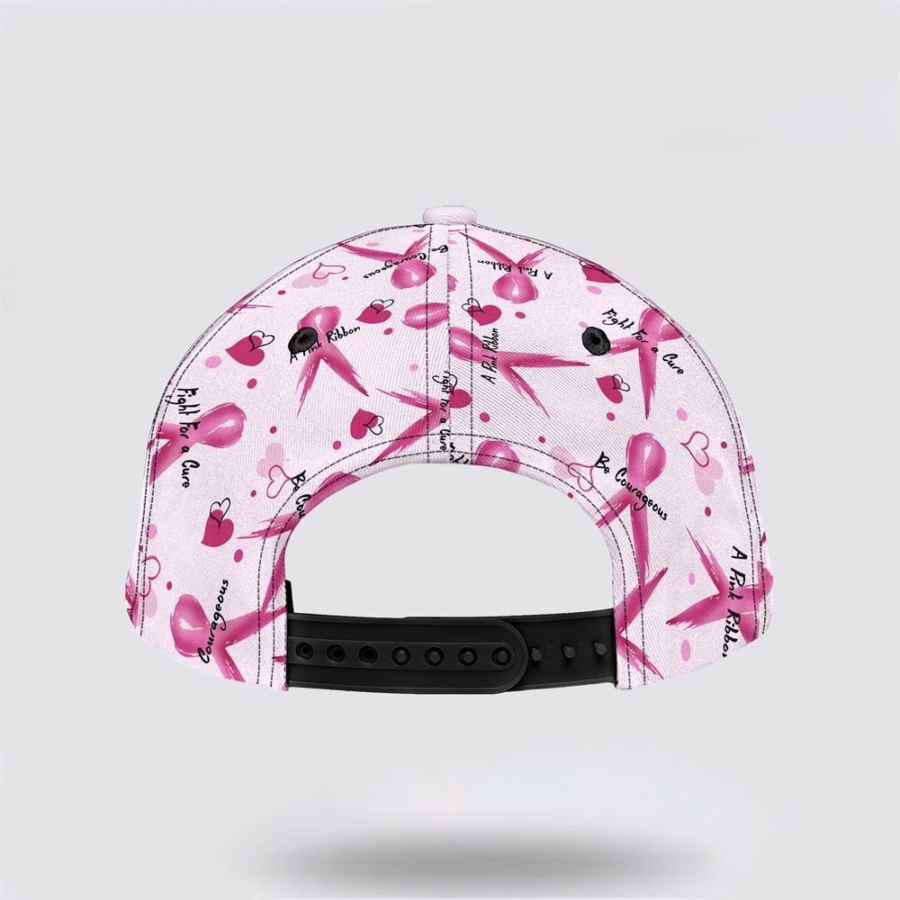 Customized Breast Cancer Awareness A Pink Ribbon Baseball Cap, Gifts For Breast Cancer Patients, Breast Cancer Hat