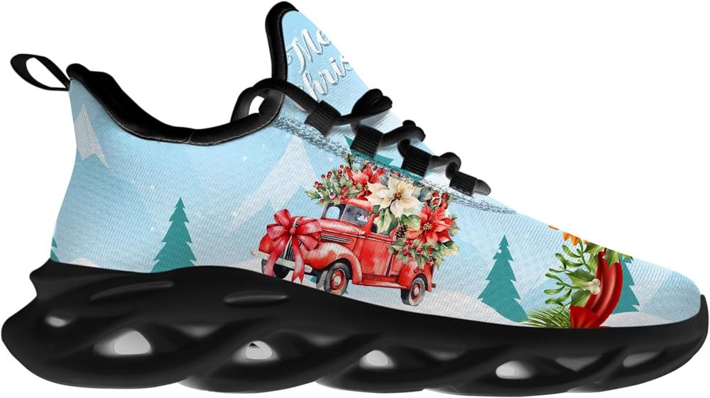 Christmas Running Shoes, Merry Christmas Car Max Soul Shoes For Men Women, Christmas Shoes, Winter Fashion Shoes