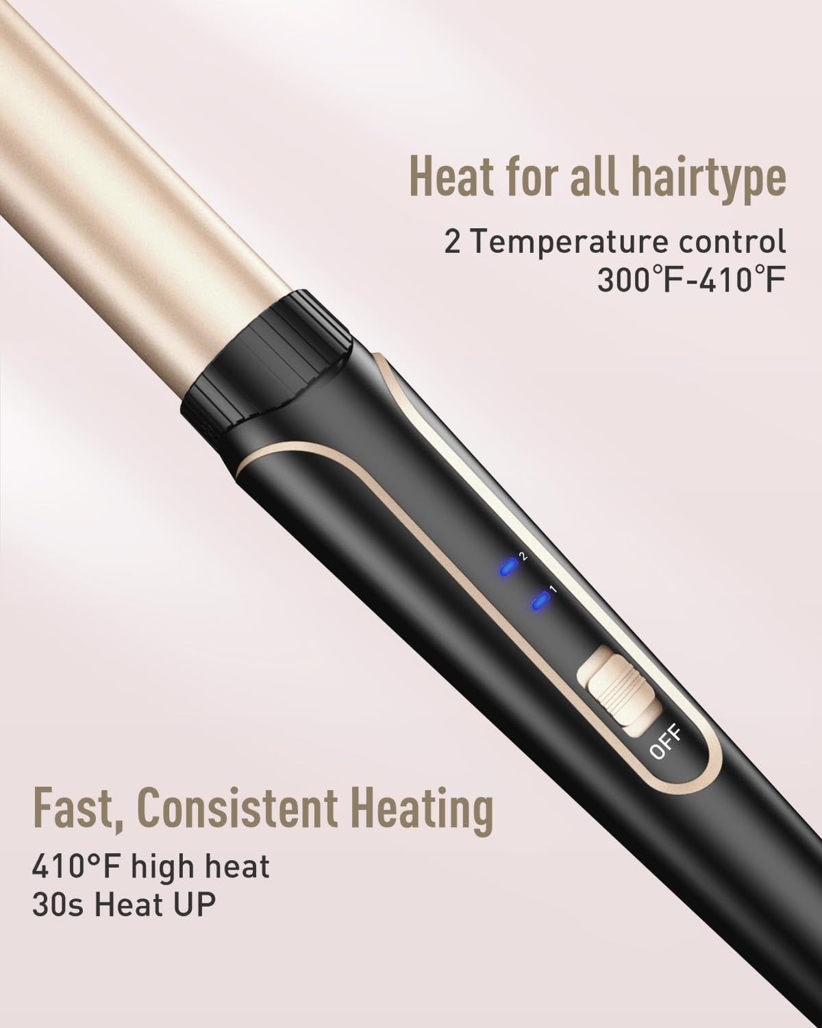 5 in 1 hair curler set with 3 barrel hair curler for women, fast heating hair curler for all hair types
