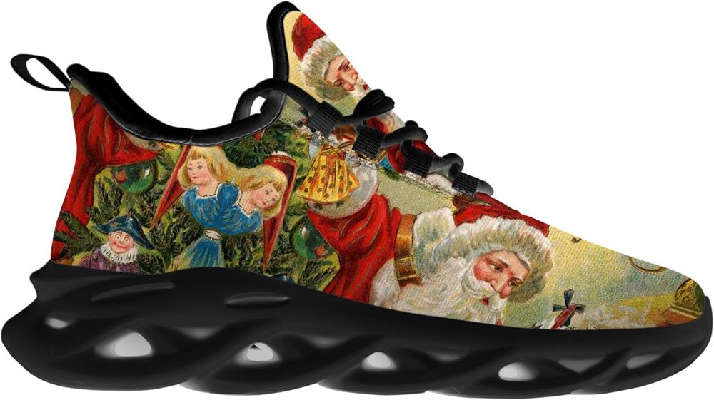 Christmas Running Shoes, Santa Claus And The Children Merry Christmas Max Soul Shoes For Men Women, Christmas Shoes, Winter Fashion Shoes