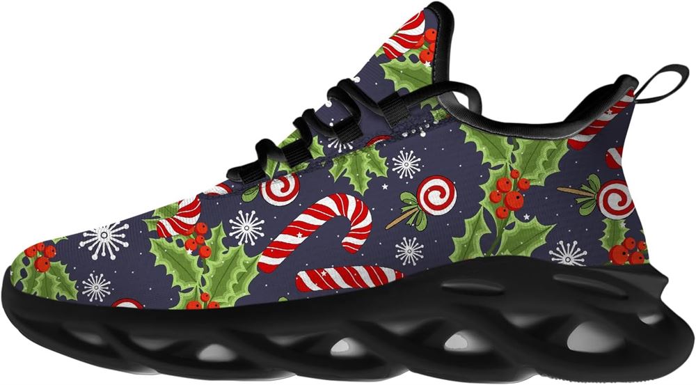 Christmas Running Shoes, Christmas Candy Canes Max Soul Shoes For Men Women, Christmas Shoes, Winter Fashion Shoes