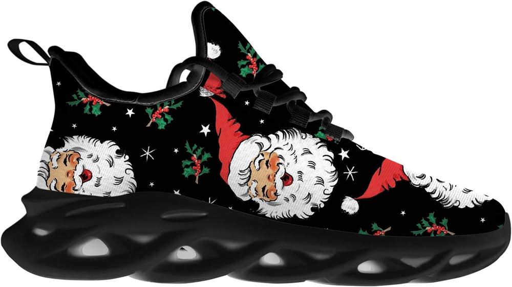 Christmas Running Shoes, Funny Santa Claus Max Soul Shoes For Men Women, Christmas Shoes, Winter Fashion Shoes