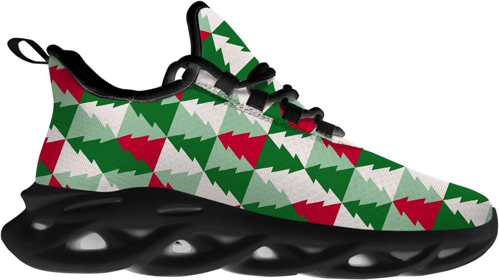 Christmas Running Shoes, Christmas Tree Pattern Max Soul Shoes For Men Women, Christmas Shoes, Winter Fashion Shoes