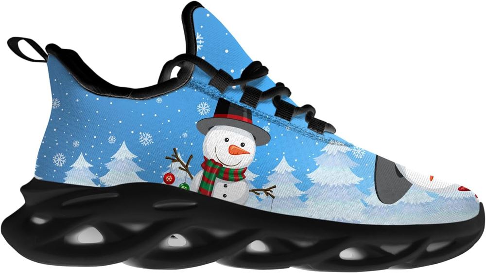 Christmas Running Shoes, Merry Christmas Snowman Max Soul Shoes For Men Women, Christmas Shoes, Winter Fashion Shoes