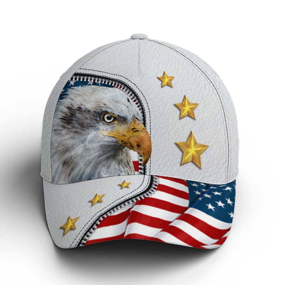 Eagle And US Flag Baseball Cap, Christian Baseball Cap, Religious Cap, Jesus Gift, Jesus Hat