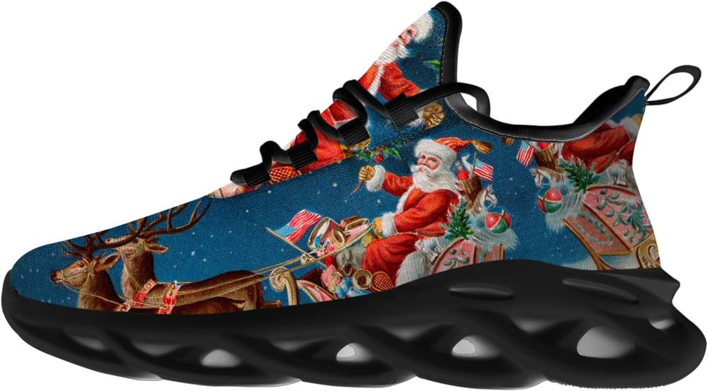 Christmas Running Shoes, Santa Claus Is Coming Max Soul Shoes For Men Women, Christmas Shoes, Winter Fashion Shoes