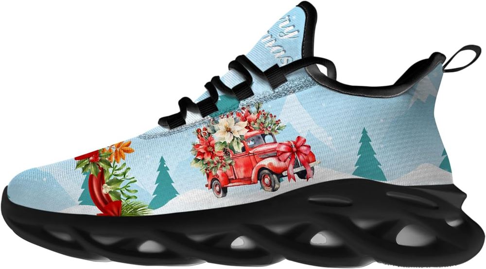 Christmas Running Shoes, Merry Christmas Car Max Soul Shoes For Men Women, Christmas Shoes, Winter Fashion Shoes