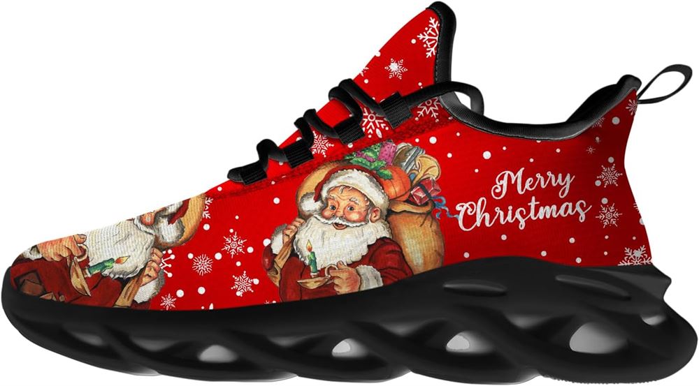 Christmas Running Shoes, Merry Christmas Gift From Santa Max Soul Shoes For Men Women, Christmas Shoes, Winter Fashion Shoes