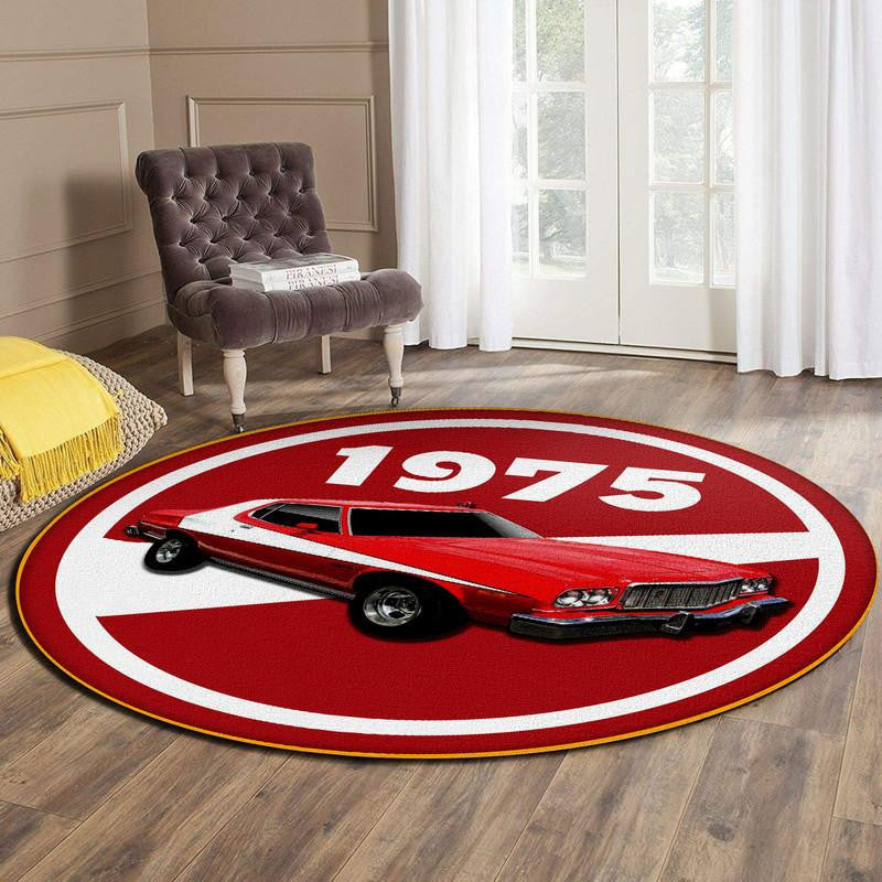 Starsky And Hutch Ford Gran Torino Living Room Round Mat Circle Rug