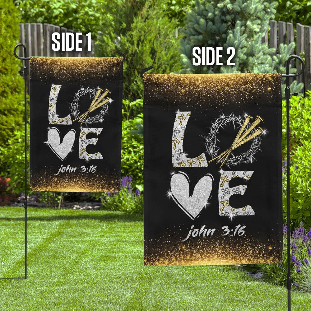 Christian Garden Flags, Love, John 316 Flag, Christian House Flags, Christian Cross Flag, Faith Flag