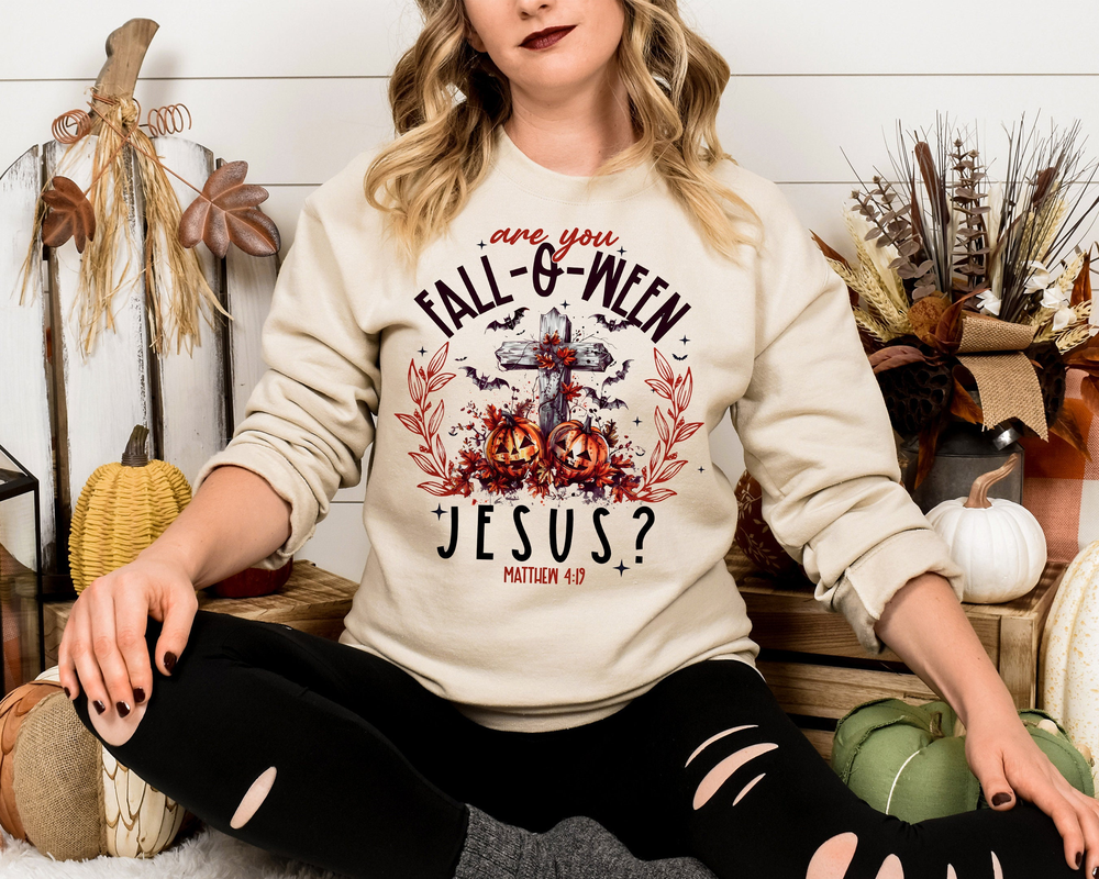 Are You Fall-O-Ween Jesus Mathew 419 Halloween Sweatshirt, Halloween Bible Verse T-Shirt, Religious Halloween Sweater, Spooky Season Tee