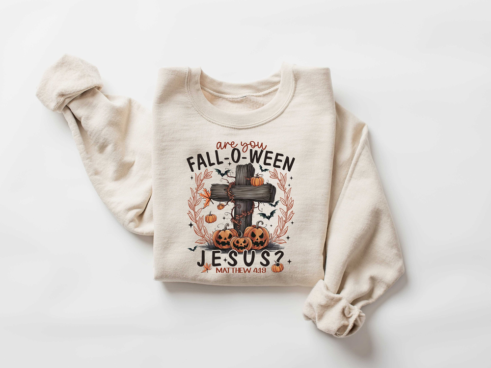 Are You Fall-O-Ween Jesus Sweatshirt, Funny Pumpkin Shirt, Fall Shirt, Halloween Pumpkin Sweater, Christian Halloween Sweatshirt,Jesus Shirt