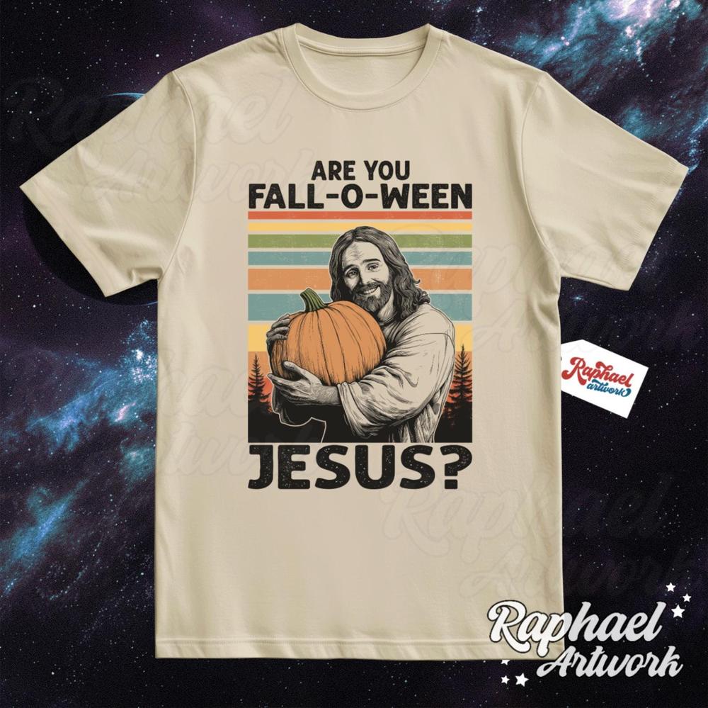 Are You Fall-O-Ween Jesus T-Shirt, Christian Halloween Graphic Tee, Thanksgiving Gift, Weirdcore Meme Shirt, Fall Religious Outfit