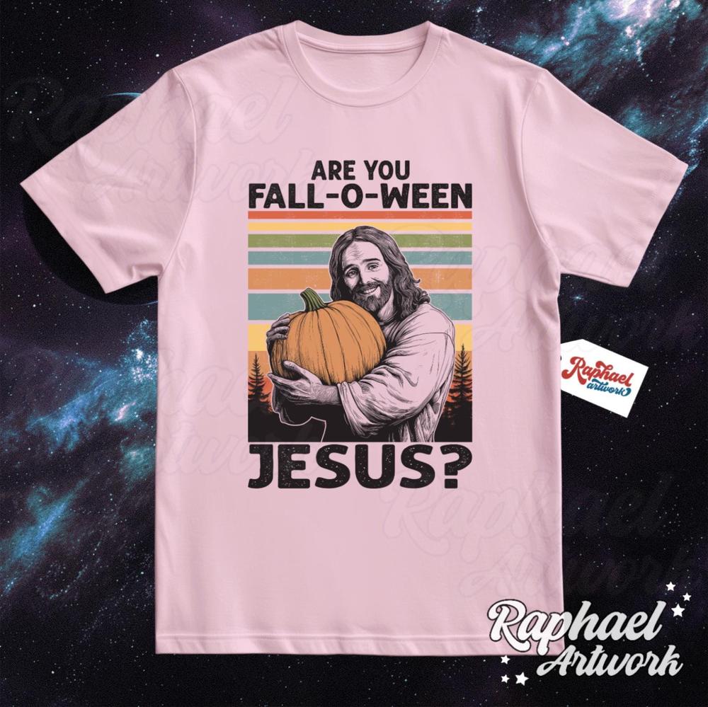 Are You Fall-O-Ween Jesus T-Shirt, Christian Halloween Graphic Tee, Thanksgiving Gift, Weirdcore Meme Shirt, Fall Religious Outfit