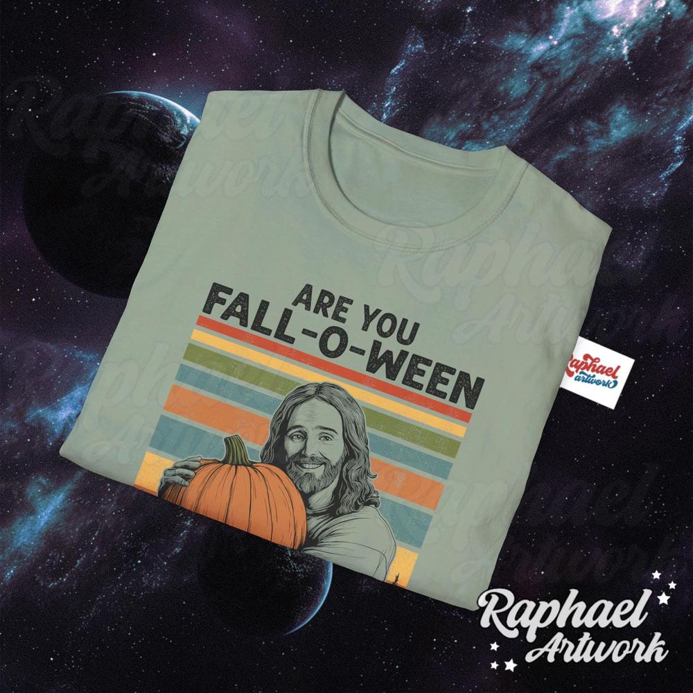 Are You Fall-O-Ween Jesus T-Shirt, Christian Halloween Graphic Tee, Thanksgiving Gift, Weirdcore Meme Shirt, Fall Religious Outfit