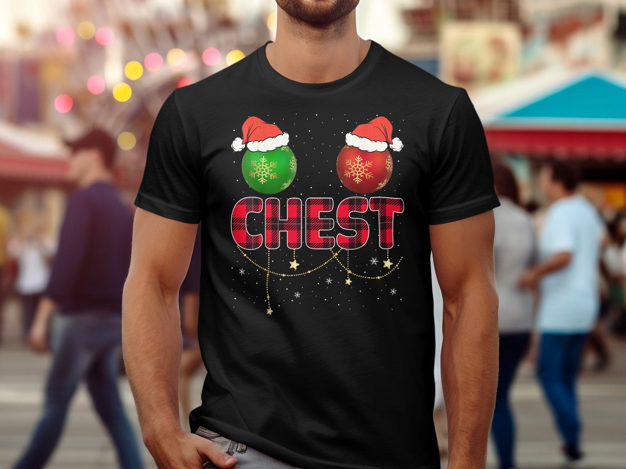 Chest Nuts Couples Matching Xmas, Chest Nuts Christmas Couples T-Shirt, Funny Christmas Shirt, Holiday Shirt, Matching Shirt White