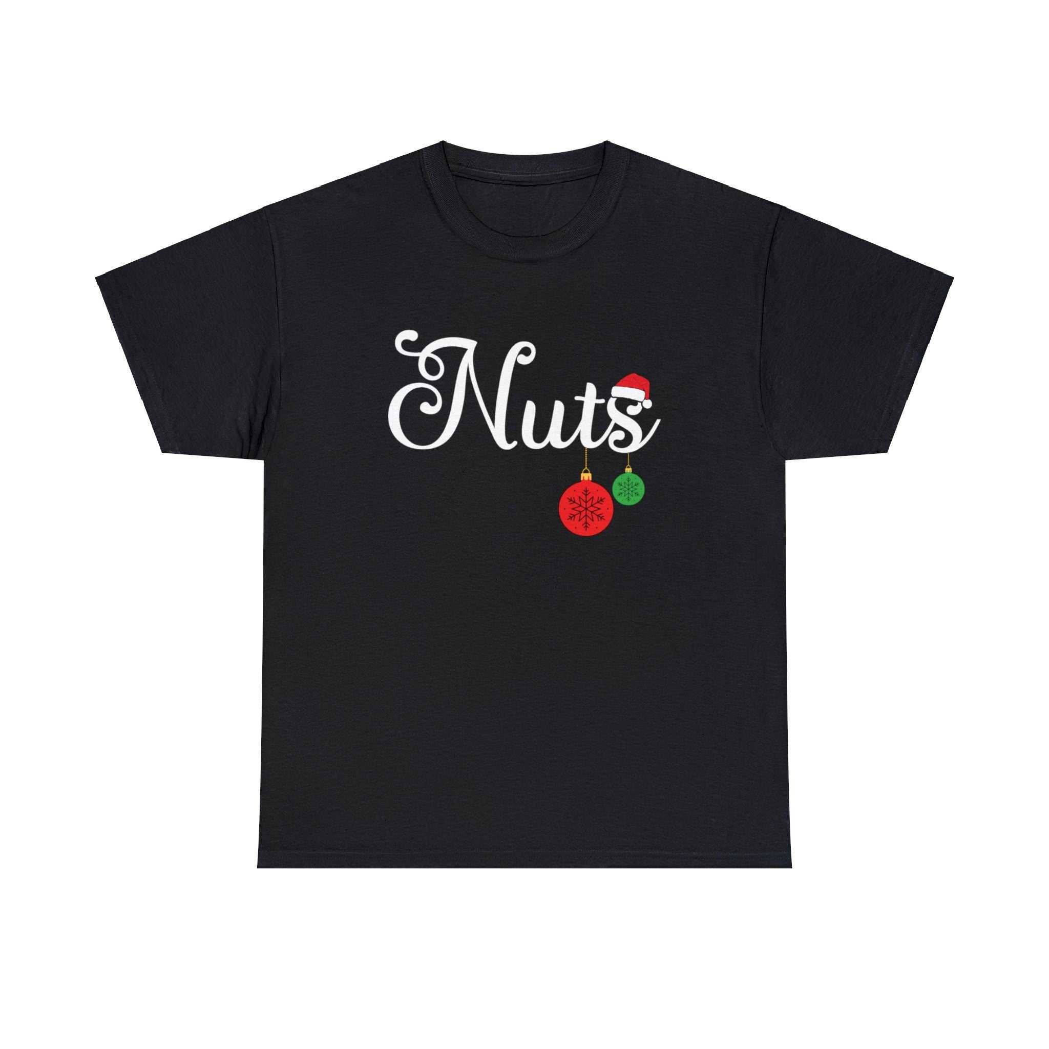 Chest and Nuts Couple T-Shirts, Christmas Couple T-Shirts, His and Her Gifts, Gift for Him, Gift for Her, Funny Tees White