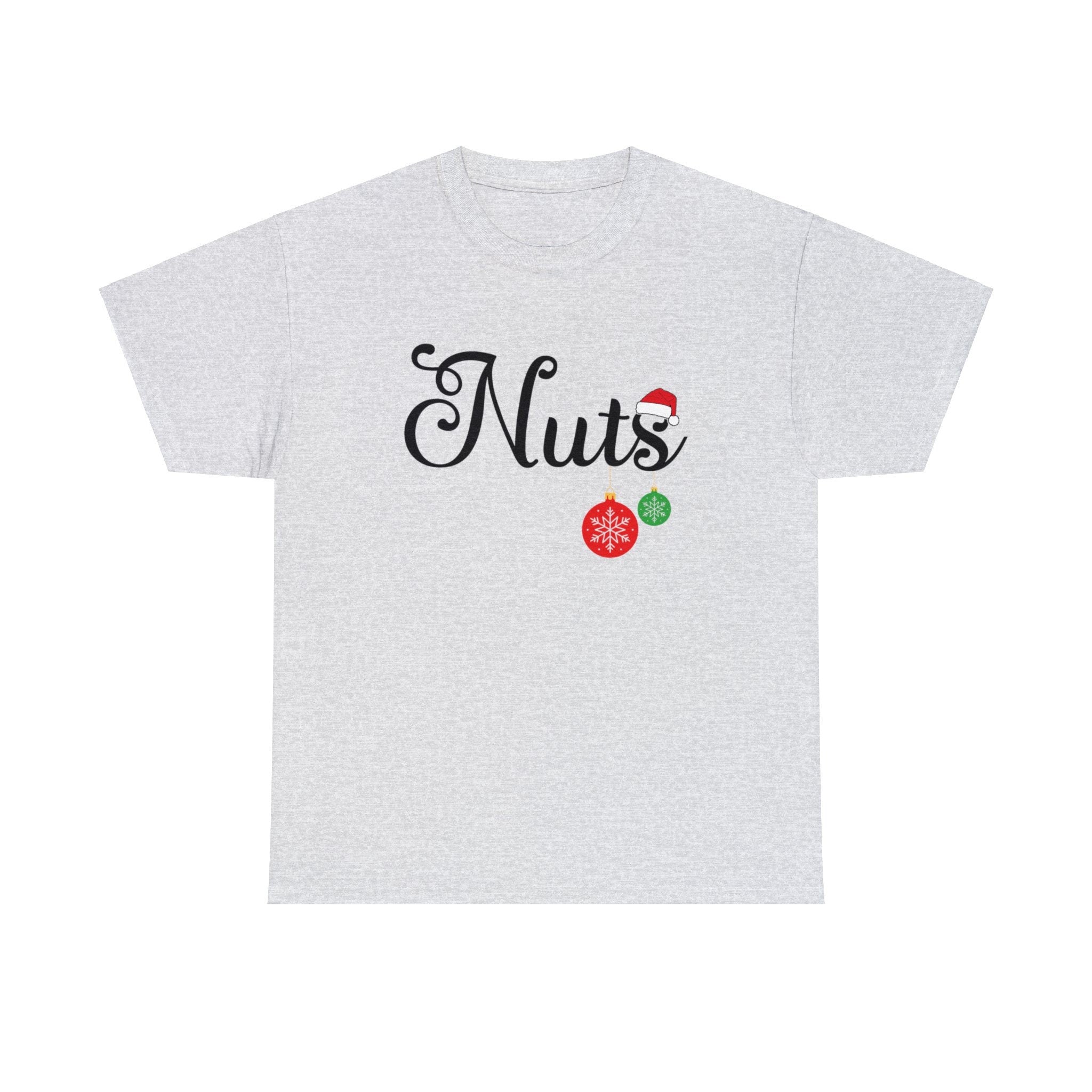 Chest and Nuts Couple T-Shirts, Christmas Couple T-Shirts, His and Her Gifts, Gift for Him, Gift for Her, Funny Tees White