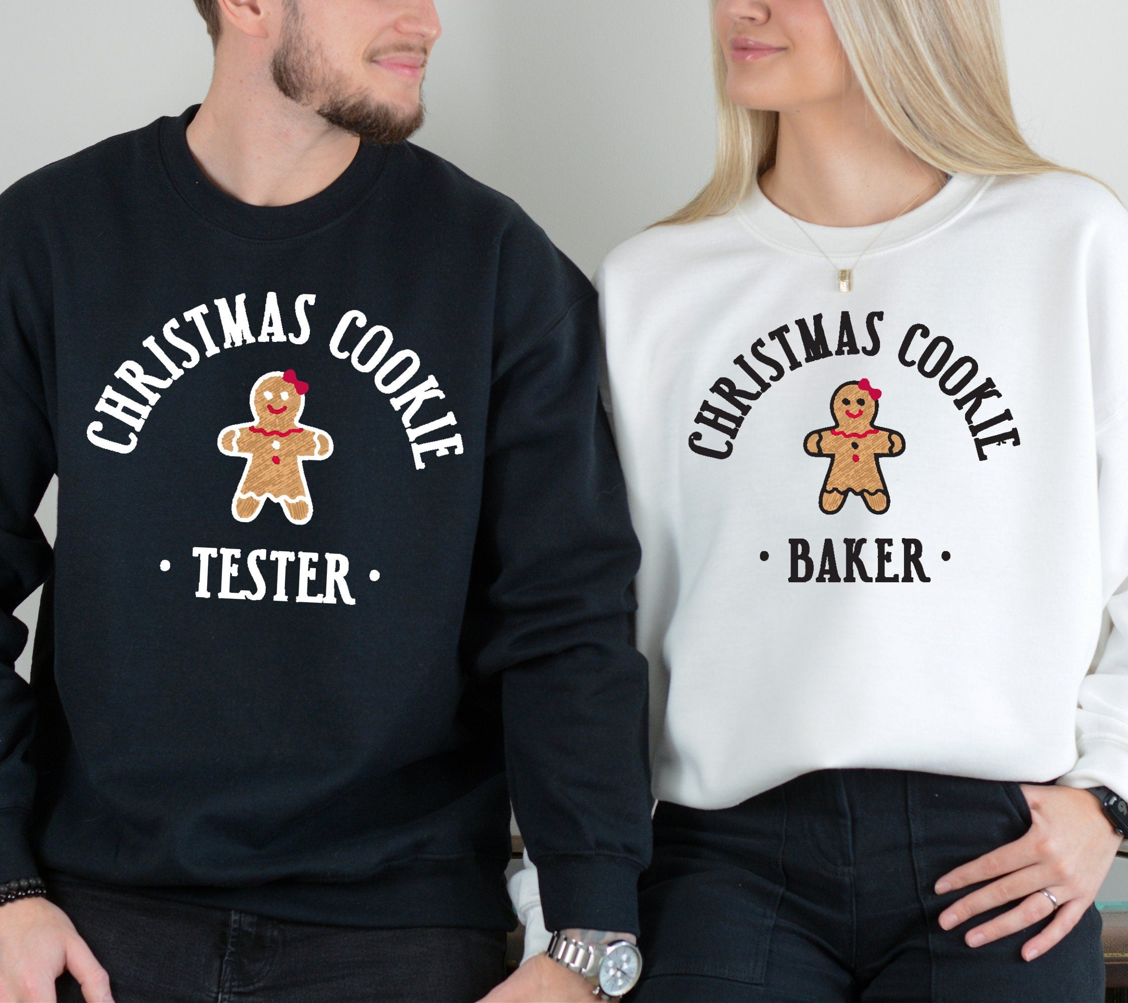 Christmas Couple Merry Christmas Sweatshirt, Christmas Couple Matching, Funny Christmas Couples Sweater, Holiday Couples Sweatshirt White