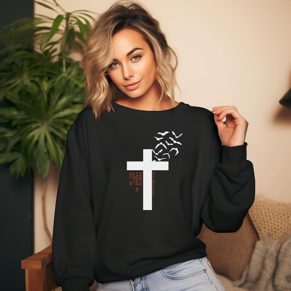 Christian Halloween Sweatshirt, Bible Verse Shirt, Jesus Shirt, Halloween Shirt, Cute Cross Shirt, Christian Apparel, Fall Christian Shirt