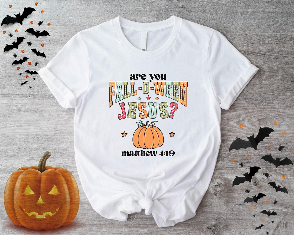 Christian Halloween T-shirt, Are You Fall-O-Ween Jesus Shirt, Cute Fall Religious Tee, Christian Pumpkin T-shirt, Jesus Halloween Party Tee