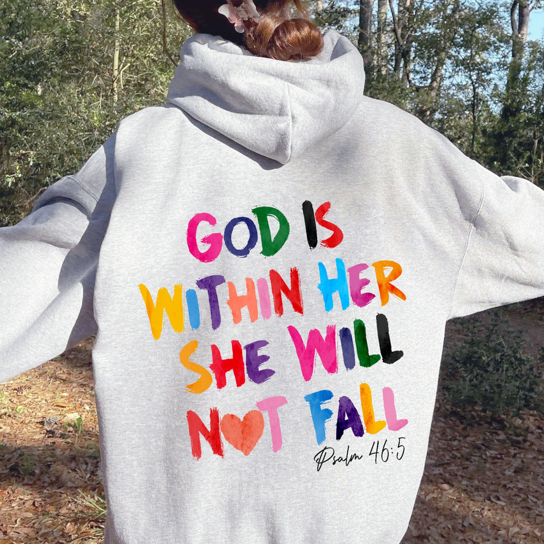 Christian Sweatshirt,God Is Within Her She Will Not Fall Sweat,Christian Bible Verse Sweatshirt,Easter Religious Tshirt,Bible Verse Hoodie