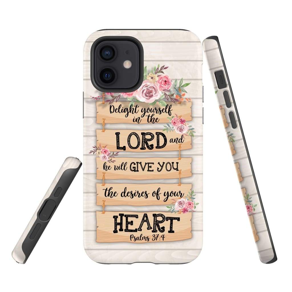 Delight Yourself In The Lord Psalm 374 Bible Verse Phone Case - Bible Verse Phone Cases Samsung