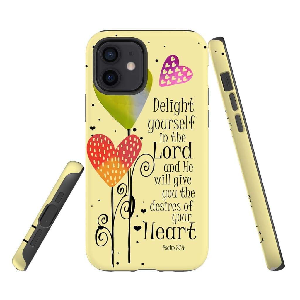 Delight Yourself In The Lord Psalm 374 Bible Verse Phone Case - Christian Phone Cases - Religious Phone Case