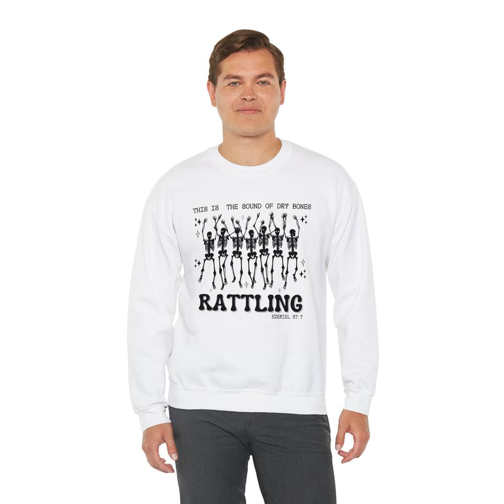 Dry Bones Rattling Sweatshirt, Ezekiel 37, This is the Sound Halloween Sweatshirt, Skeleton Crewneck sweatshirt, Christian Bible Verse Shirt