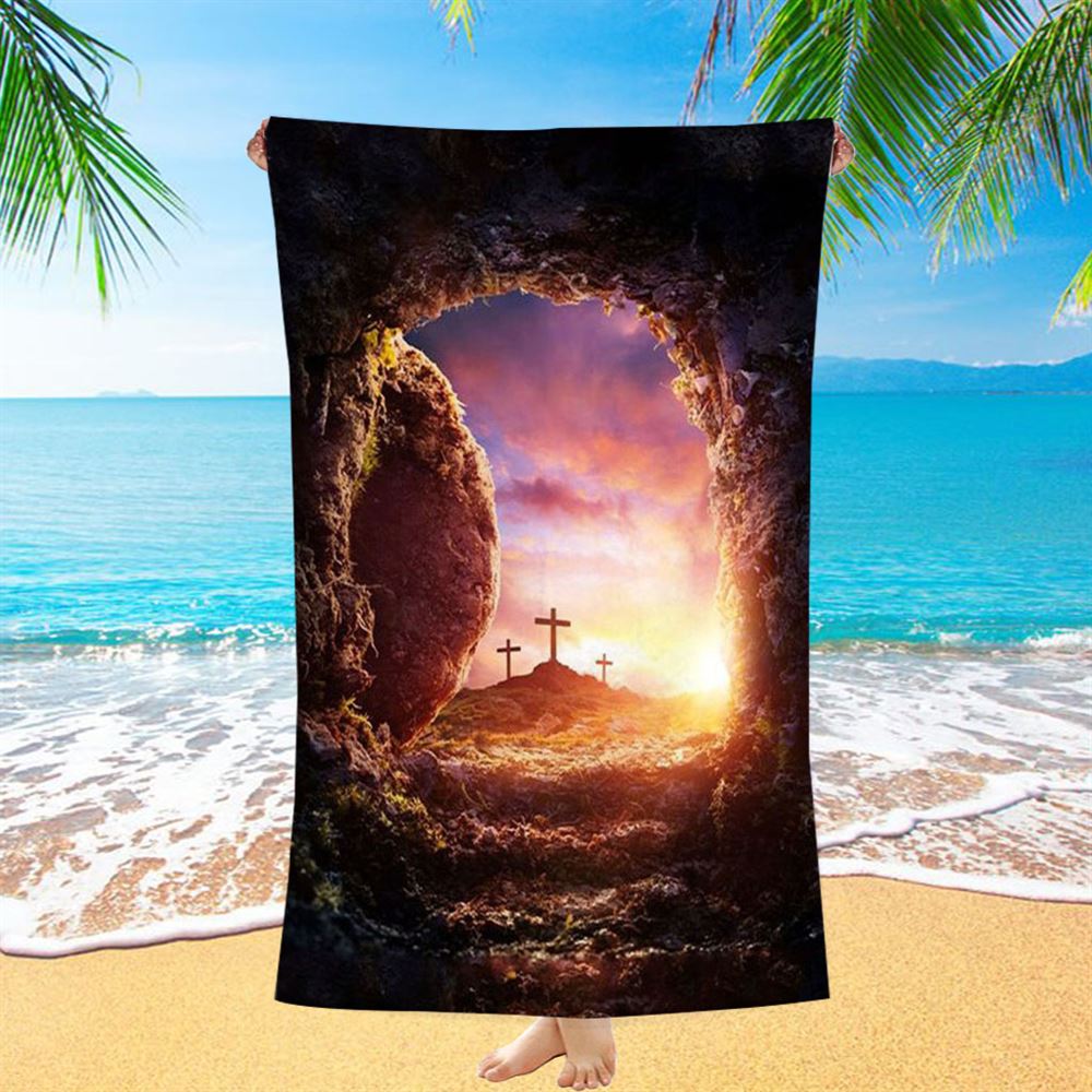 Empty Tomb Of Jesus Christ Beach Towel - Christian Beach Towel - Beach Towel