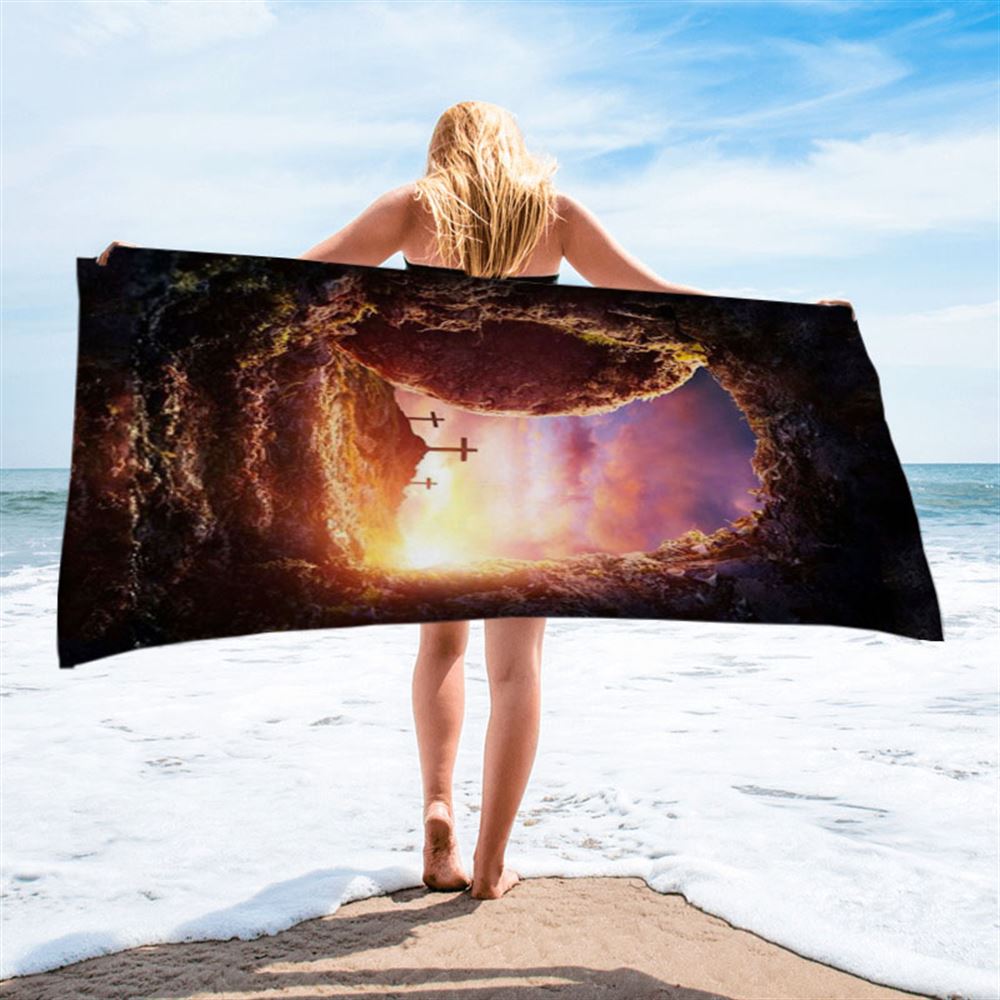 Empty Tomb Of Jesus Christ Beach Towel - Christian Beach Towel - Beach Towel