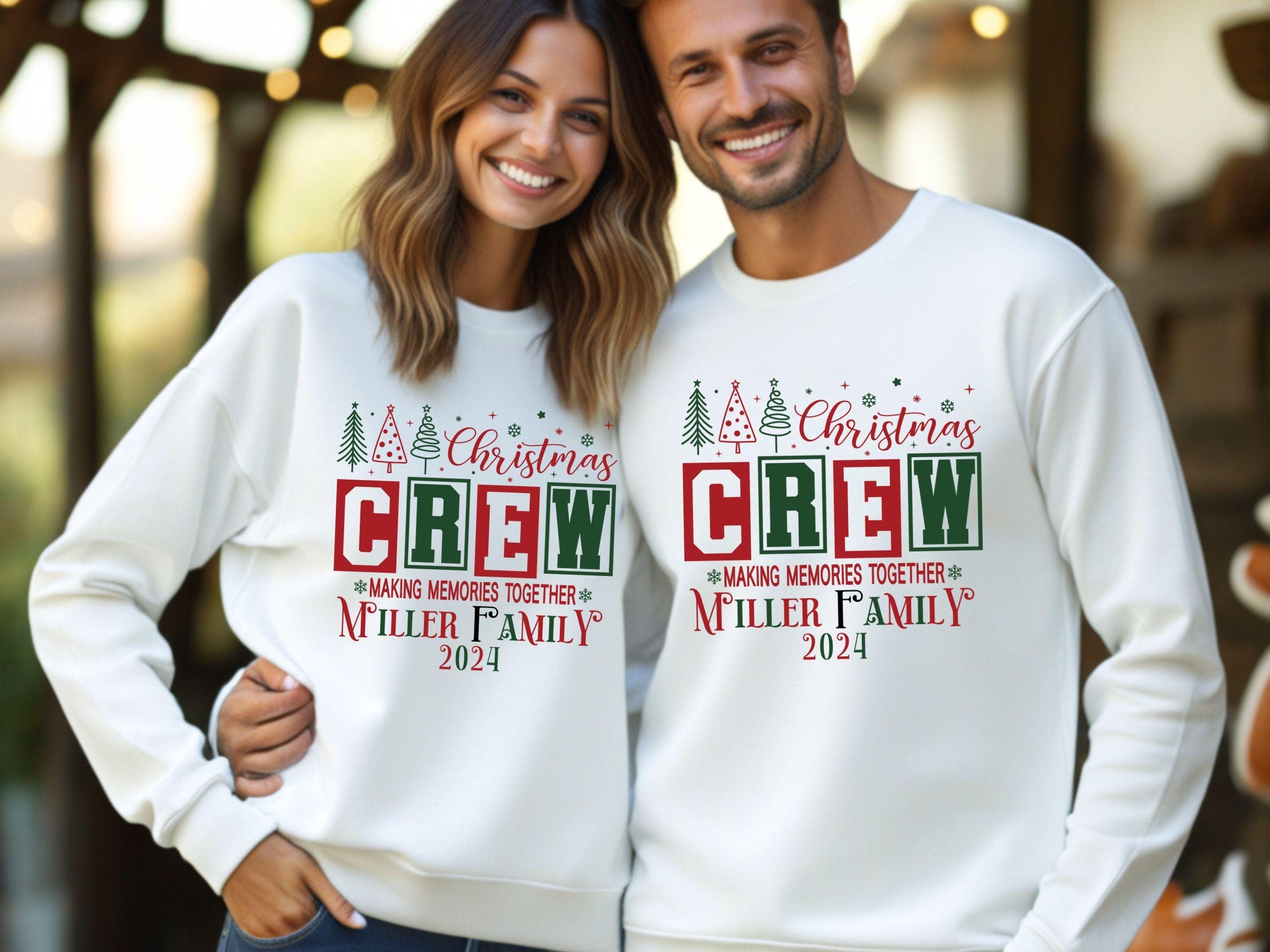 Family Christmas Name Sweatshirt, Monogrammed Family Christmas Sweatshirt, Personalized Christmas Family Sweatshirt