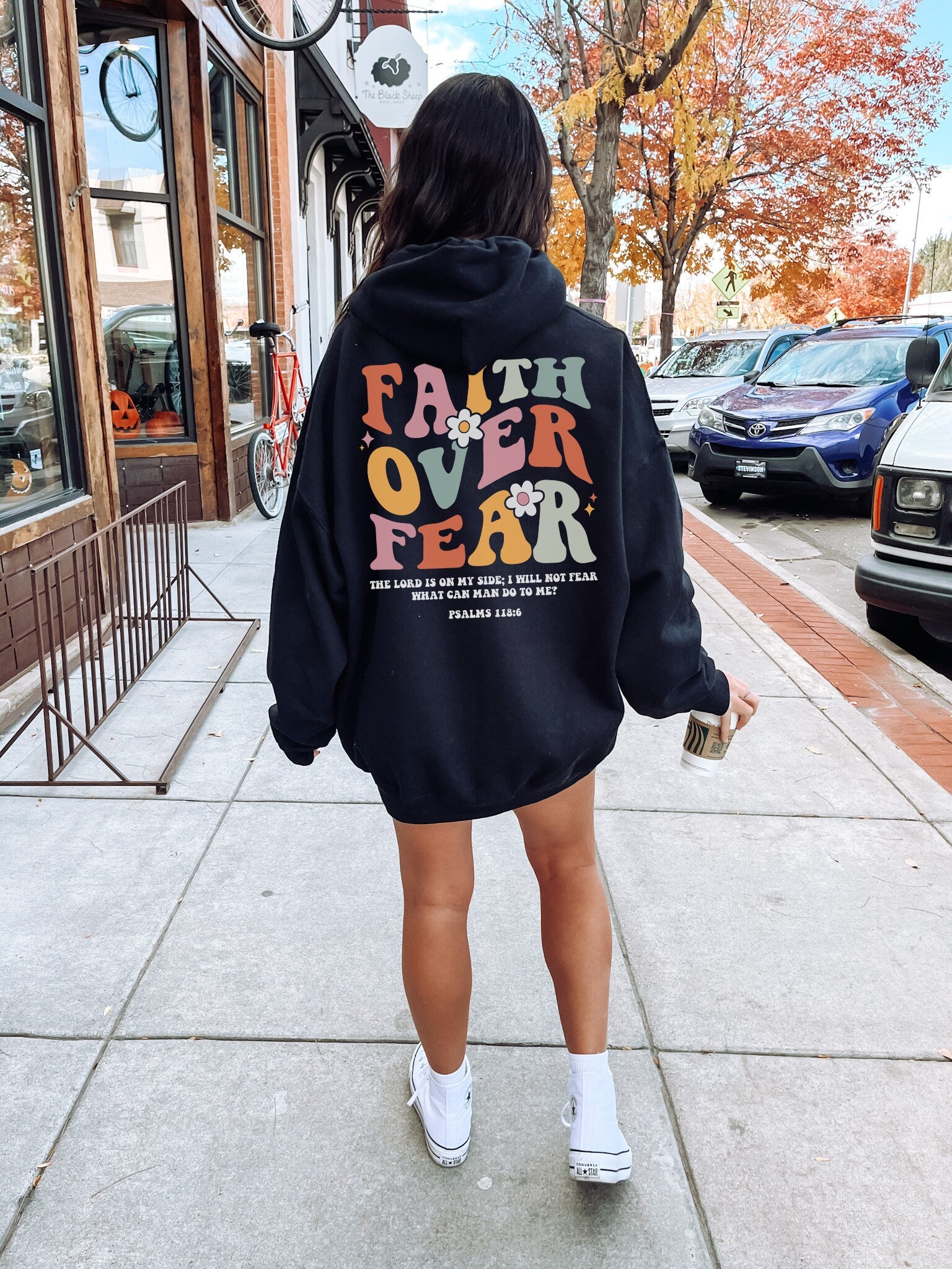 Faith Over Fear Hoodie Retro Christian Hoodie Christian Merch Jesus Hoodie Mental Health Hoodie Christian Clothes Jesus Clothes Y2k Hoodie