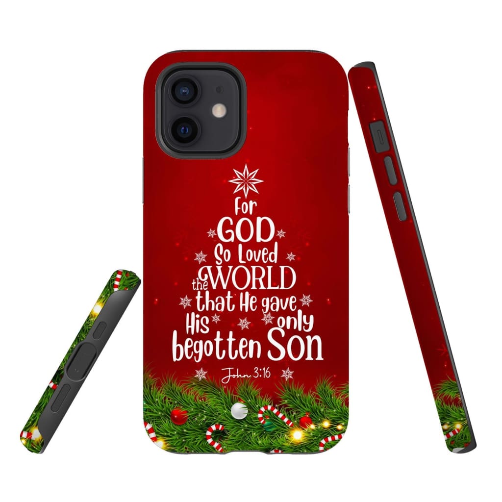 For God So Loved The World John 316 Christian Christmas Phone Case - Bible Verse Phone Cases Samsung