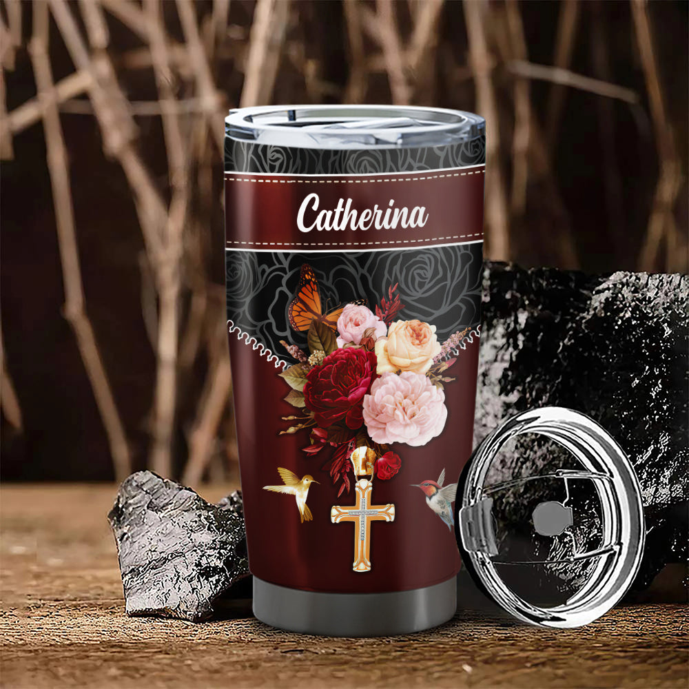 For I Am Not Ashamed Of The Gospel - Personalized Tumbler - Stainless Steel Tumbler - 20oz Tumbler - Tumbler For Cold Drinks