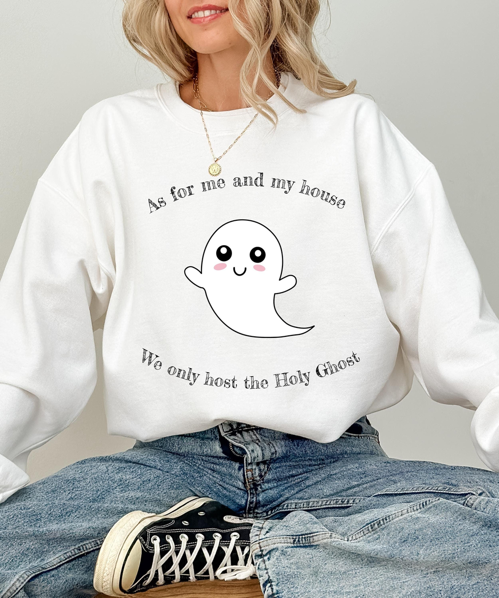 Funny Christian Halloween Sweatshirt, Religious Halloween Shirt, Cute Ghost Sweatshirt, Funny Christian Gifts, Christian Apparel, Holy Ghost