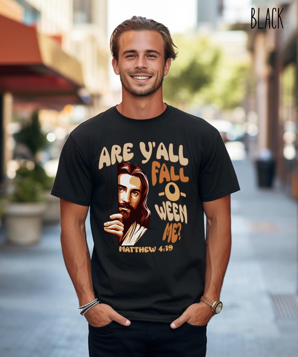 Funny Christian Halloween shirt, Funny Religious Shirt, Retro Groovy Christian T-shirt, Are Yall Fall-O-Ween Me Jesus shirt, Religious gift