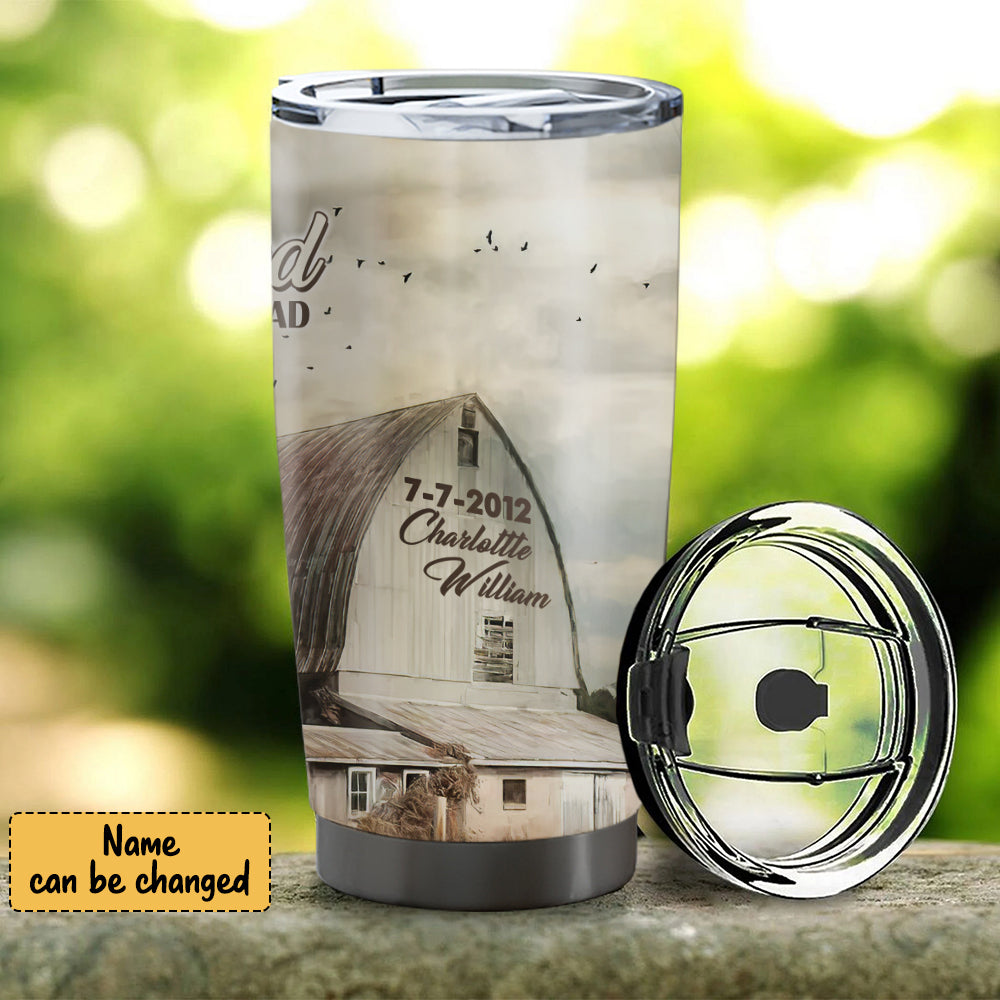 God Blenssed The Broken Road - Personalized Tumbler - Stainless Steel Tumbler - 20oz Tumbler - Tumbler For Cold Drinks