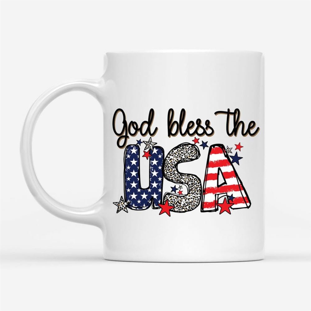 God Bless The Usa Coffee Mug, Christian Mug, Bible Mug, Faith Gift, Encouragement Gift