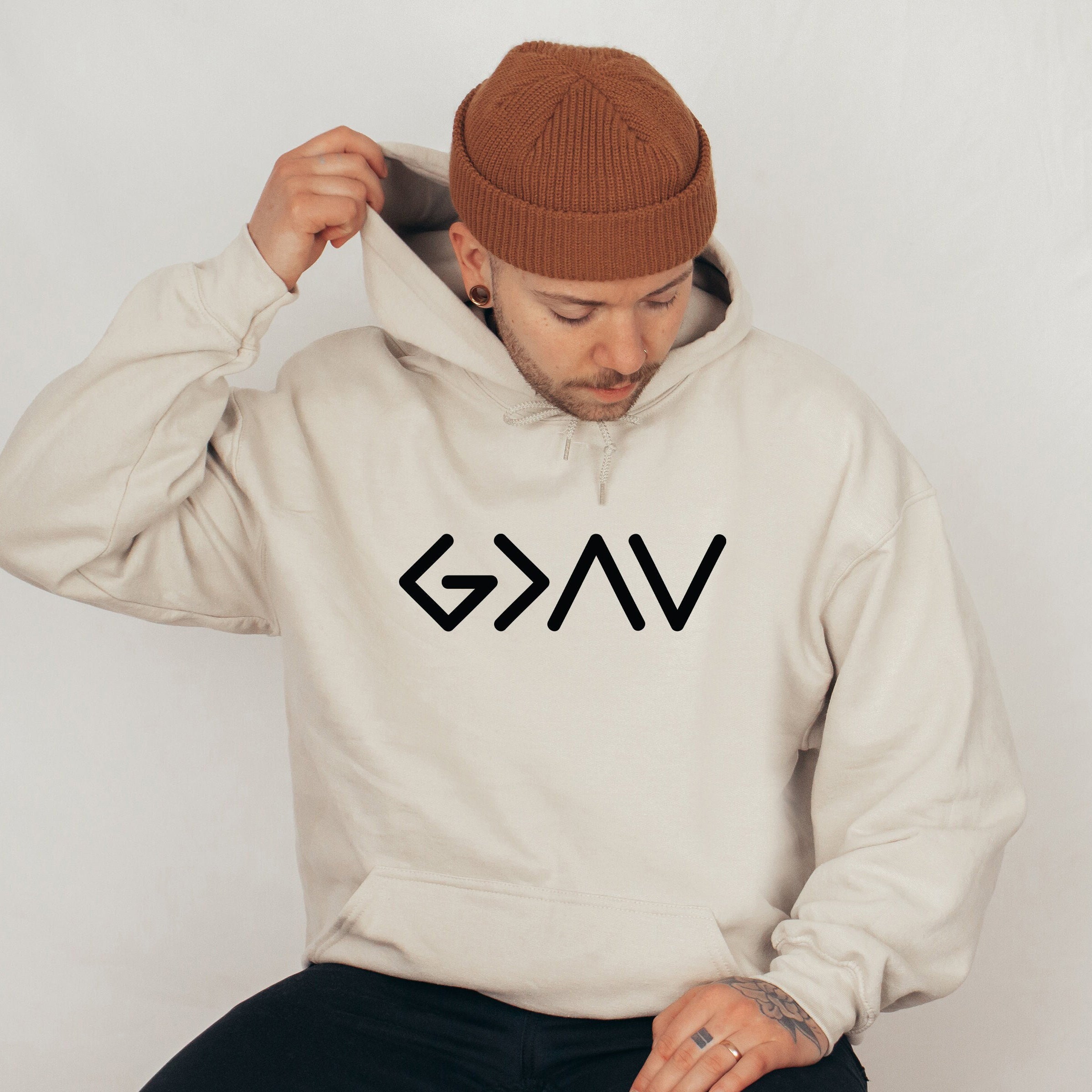 God is Greater Than the Highs and Lows Sweatshirt, Christian Hoodie, Bible Jesus Lover Gift, Faith Sweatshirt, Jesus Shirt, Christian Hoodie