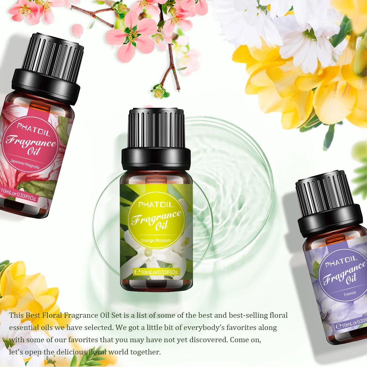 Floral scented essential oils, essential oils for humidifiers Aromatherapy essential oil diffusers