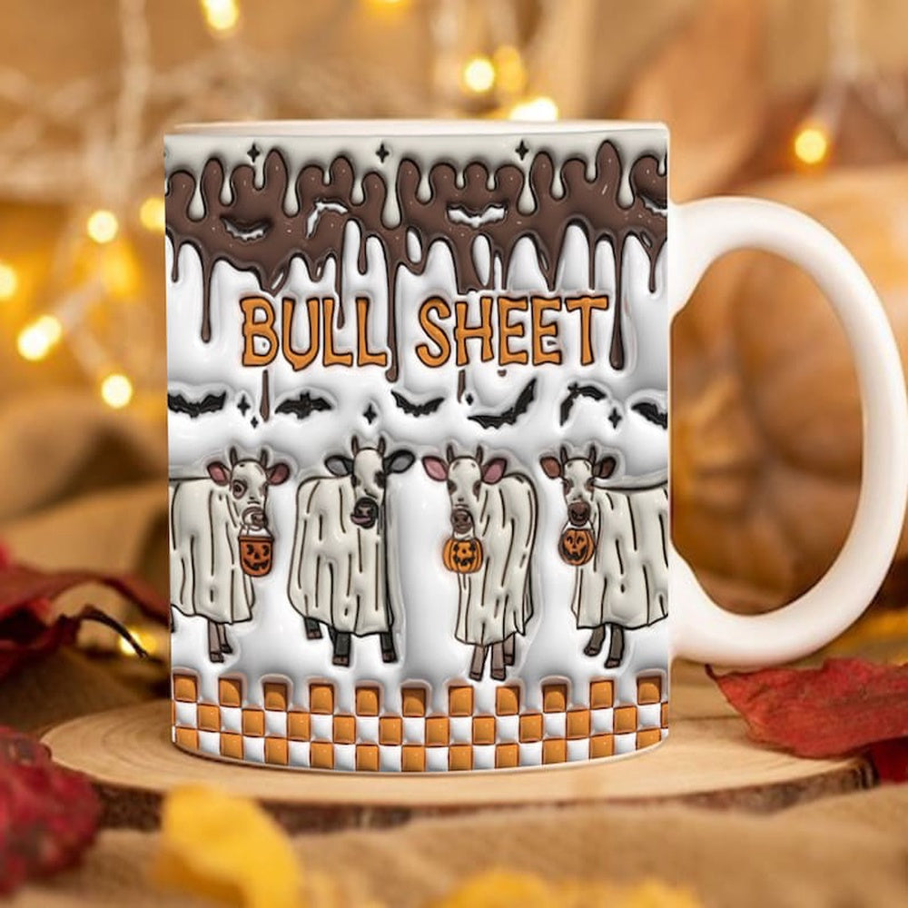 Halloween 3D Mug, 3D Bull Sheet Inflated Mug, Halloween 3D Inflated Mug, Halloween 3D Coffee Mug