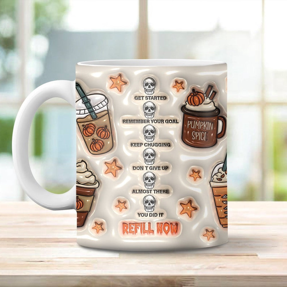 Halloween 3D Mug, 3D Halloween Coffee Inflated Mug, Halloween 3D Inflated Mug, Halloween 3D Coffee Mug