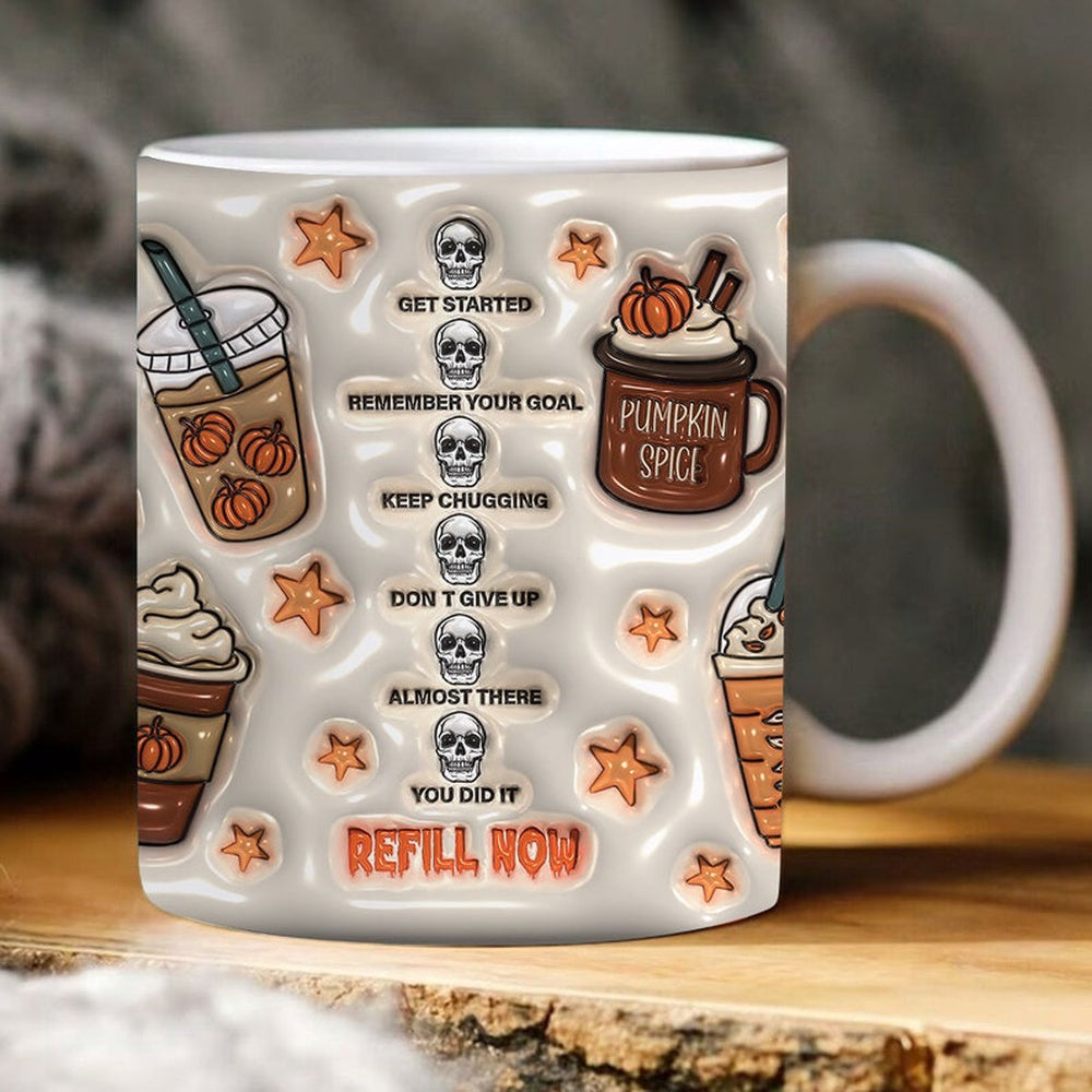 Halloween 3D Mug, 3D Halloween Coffee Inflated Mug, Halloween 3D Inflated Mug, Halloween 3D Coffee Mug