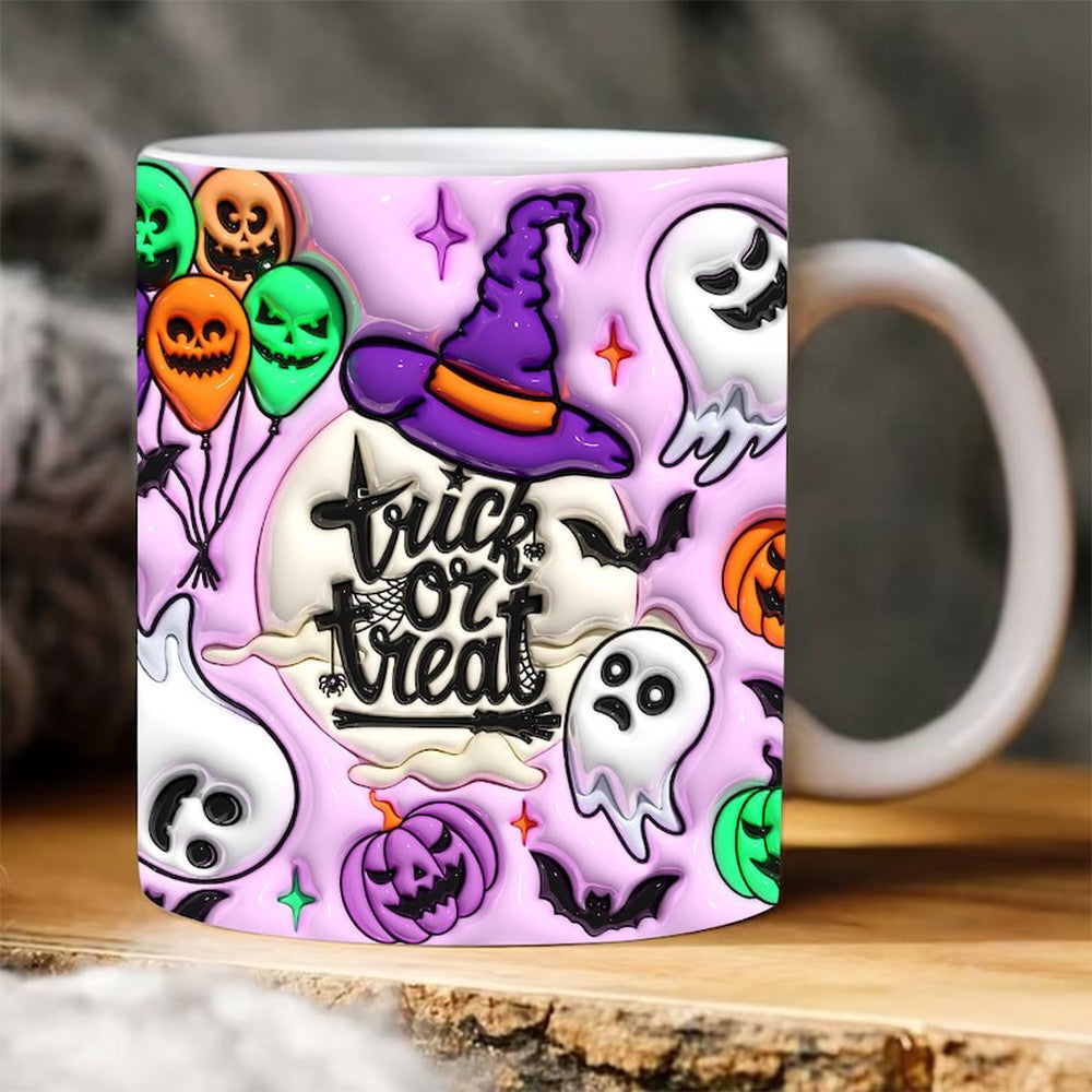 Halloween 3D Mug, 3D Halloween Inflated Mug, Halloween 3D Inflated Mug, Halloween 3D Coffee Mug