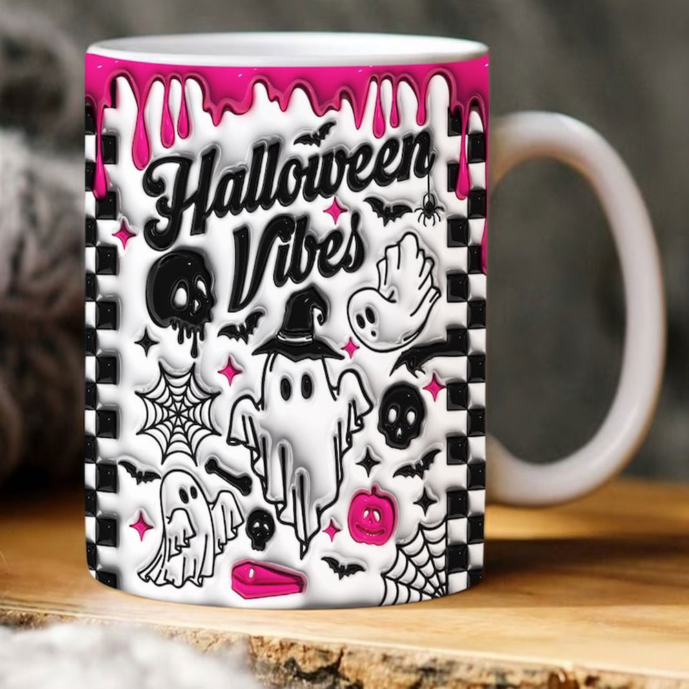 Halloween 3D Mug, 3D Halloween Vibes Mug, Halloween 3D Inflated Mug, Halloween 3D Coffee Mug