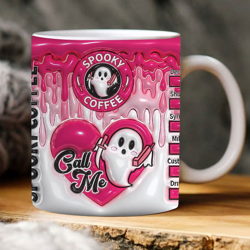 Halloween 3D Mug, 3D Inflated Spooky Coffee Mug, Halloween 3D Inflated Mug, Halloween 3D Coffee Mug