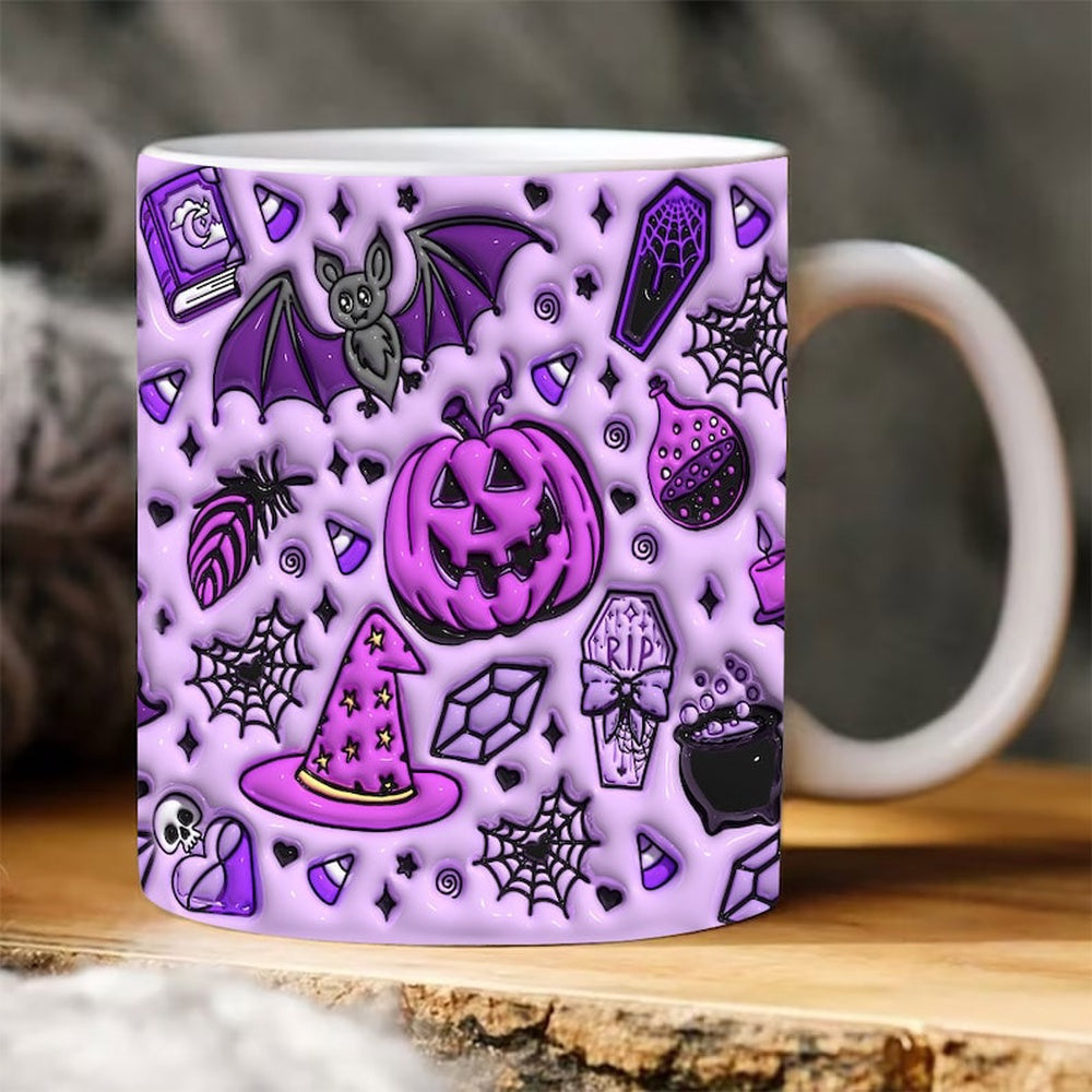 Halloween 3D Mug, 3D Spooky Halloween Inflated Mug, Halloween 3D Inflated Mug, Halloween 3D Coffee Mug