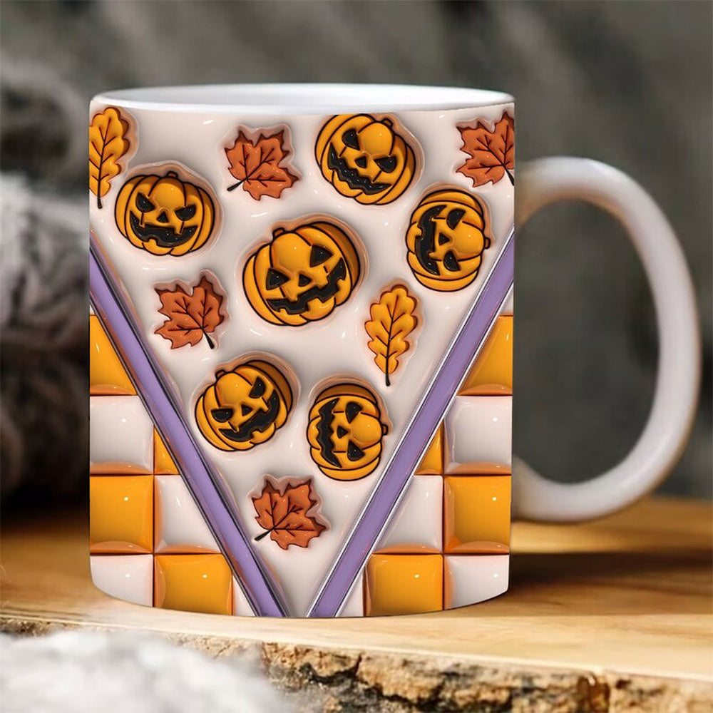 Halloween 3D Mug, Inflated Sprinkle Halloween Mug, Halloween 3D Inflated Mug, Halloween 3D Coffee Mug