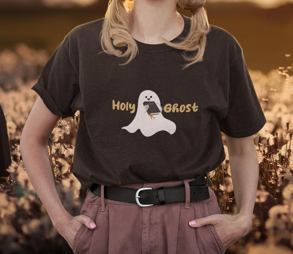 Holy Ghost, Christian Halloween Shirt, Cute Halloween Shirt, Vintage Ghost Halloween Shirt, Fall Shirt